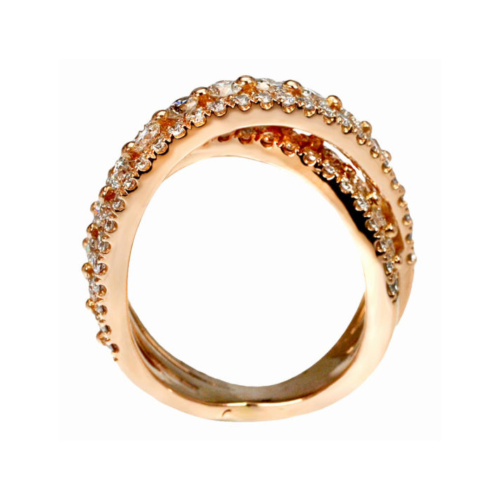 Rose Gold Ring with Diamonds