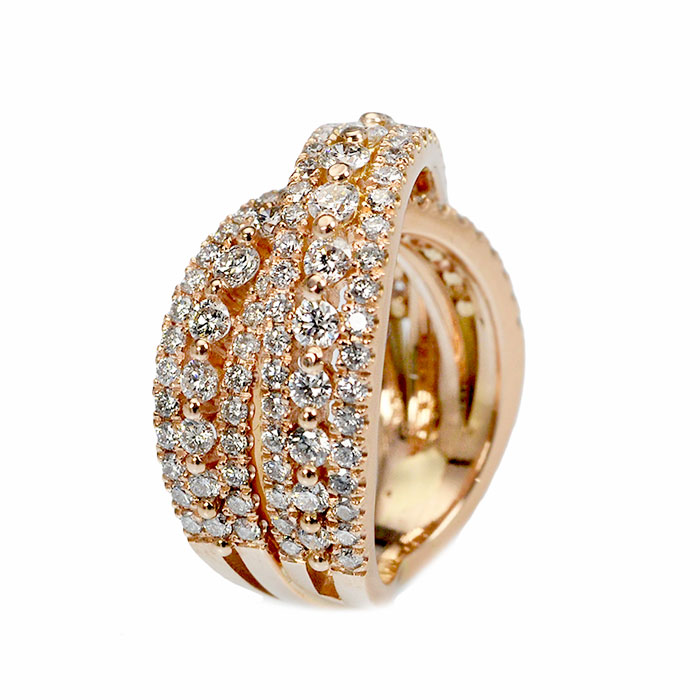 Rose Gold Ring with Diamonds