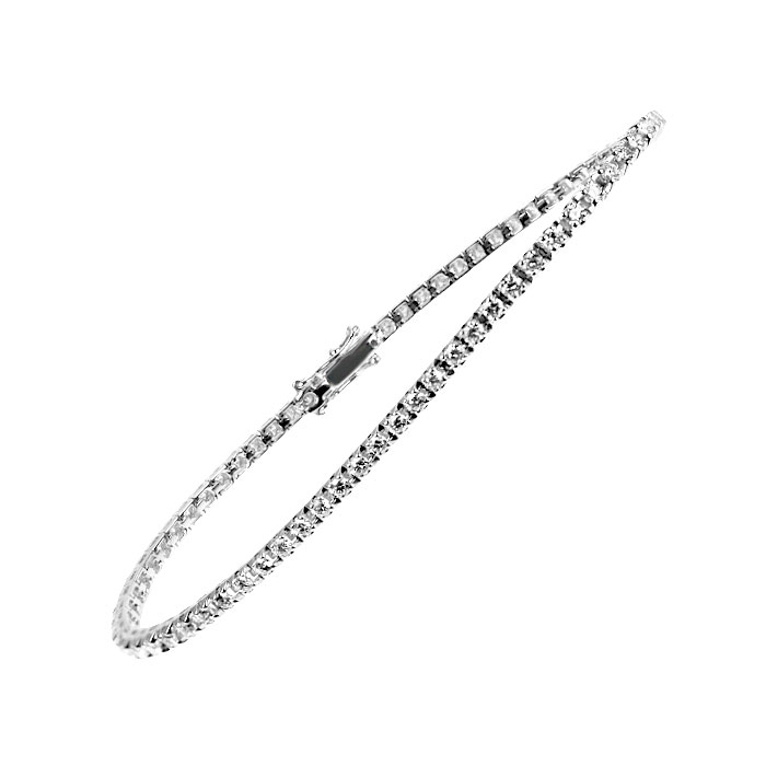 18K white gold tennis bracelet with diamonds ct 1.68