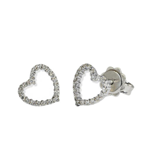 Earrings in white gold and diamonds